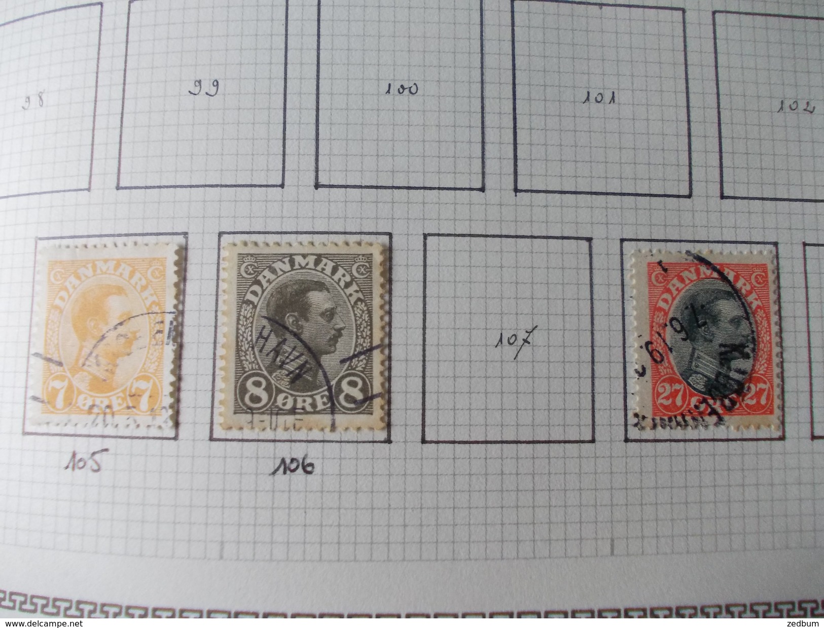 TIMBRE 1 Page Danemark 12 Timbres Valeur 126.00 &euro; - Sonstige & Ohne Zuordnung