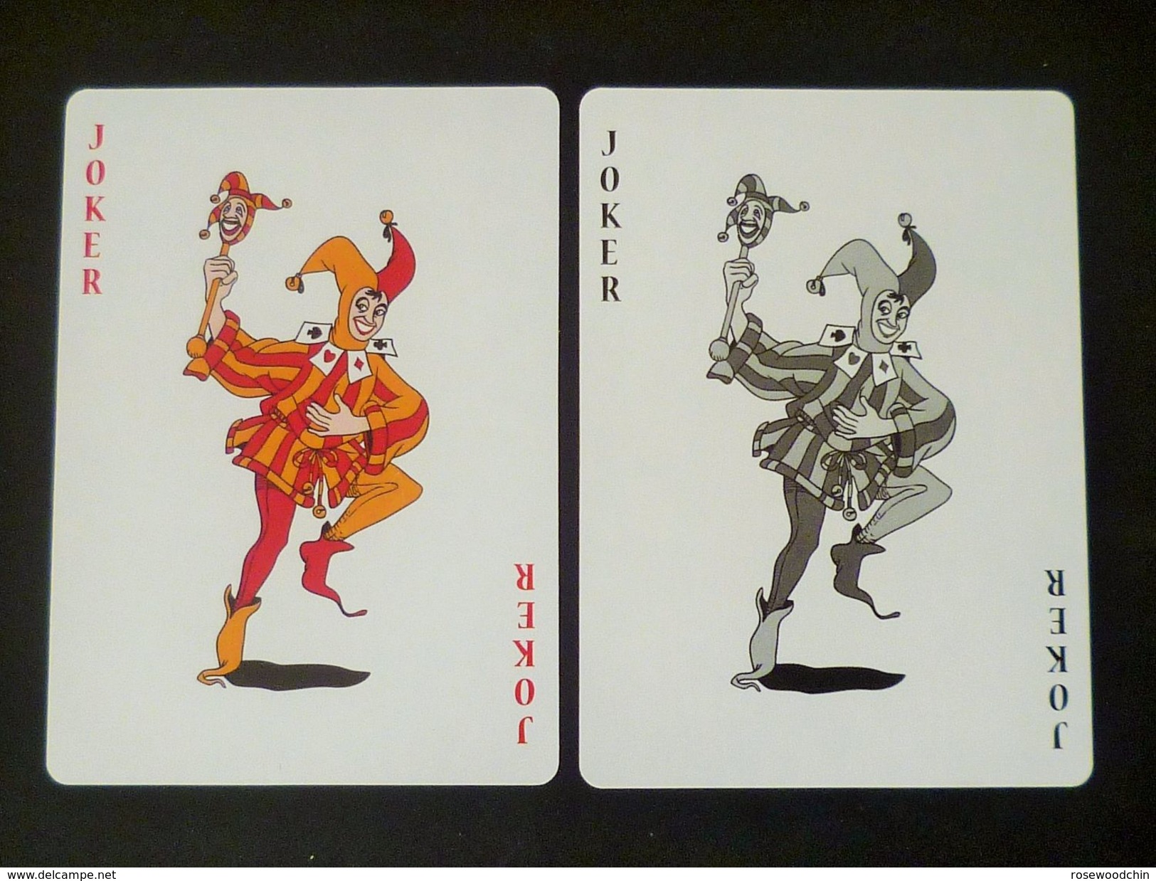 VINTAGE !!   2 Pcs.  Budweiser Beer Playing Card Rattles Dancing Joker  (#90) - Kartenspiele (traditionell)