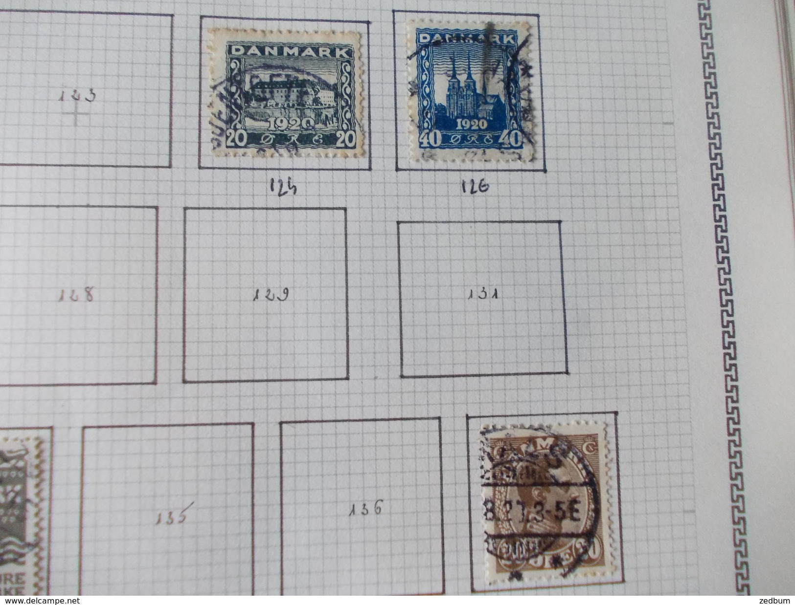 TIMBRE 1 Page Danemark 8 Timbres Valeur 42.10 &euro; - Sonstige & Ohne Zuordnung