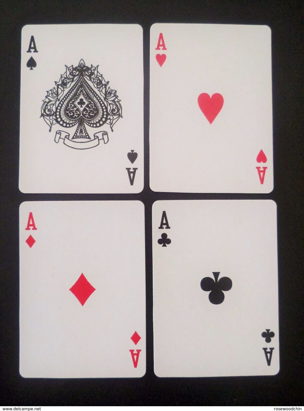 VINTAGE !! 4 Pcs. Gold Crown Carlsberg Beer Playing Card Ace Of Spade Heart Club Diamond (#110) - Playing Cards (classic)