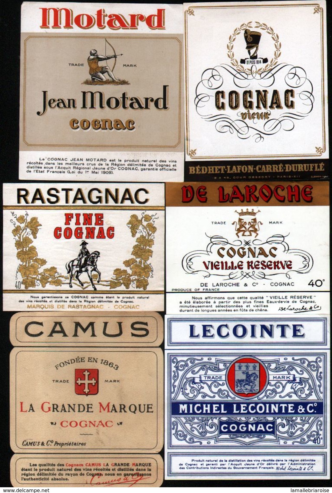 12 ETIQUETTES DE COGNAC - Autres & Non Classés