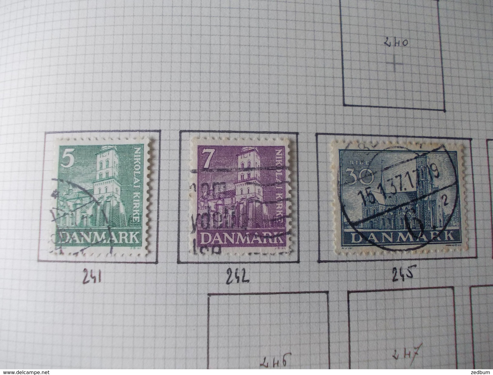 TIMBRE 1 Page Danemark 13 Timbres Valeur 11.80 &euro; - Sonstige & Ohne Zuordnung