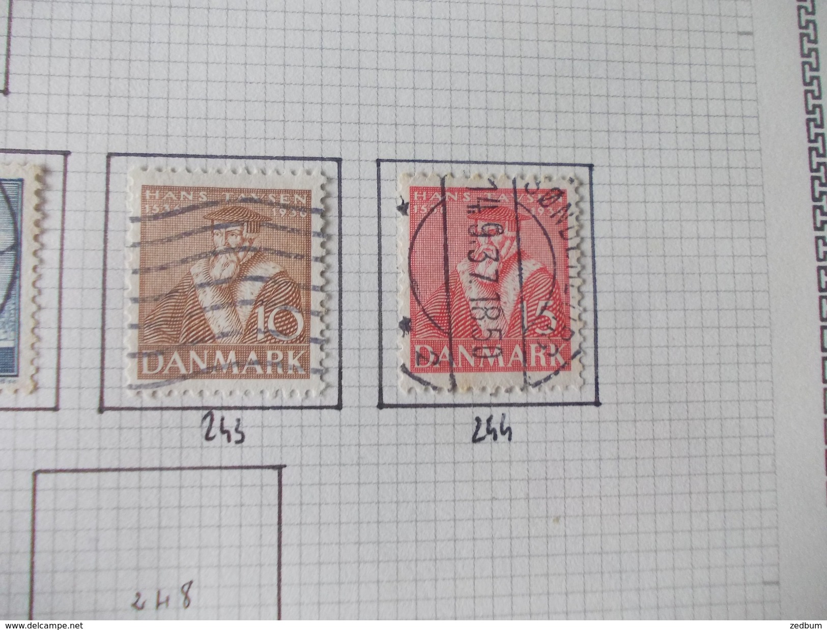 TIMBRE 1 Page Danemark 13 Timbres Valeur 11.80 &euro; - Sonstige & Ohne Zuordnung