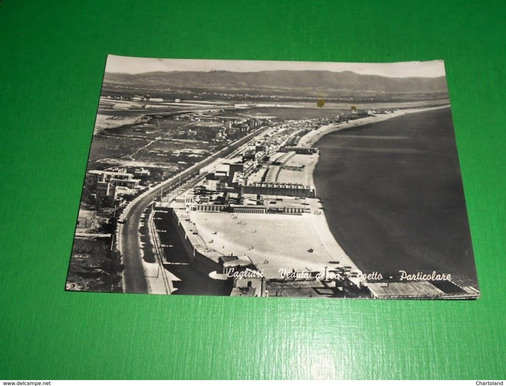 Cartolina Cagliari - Veduta Aerea - Poetto - Particolare 1958 - Cagliari