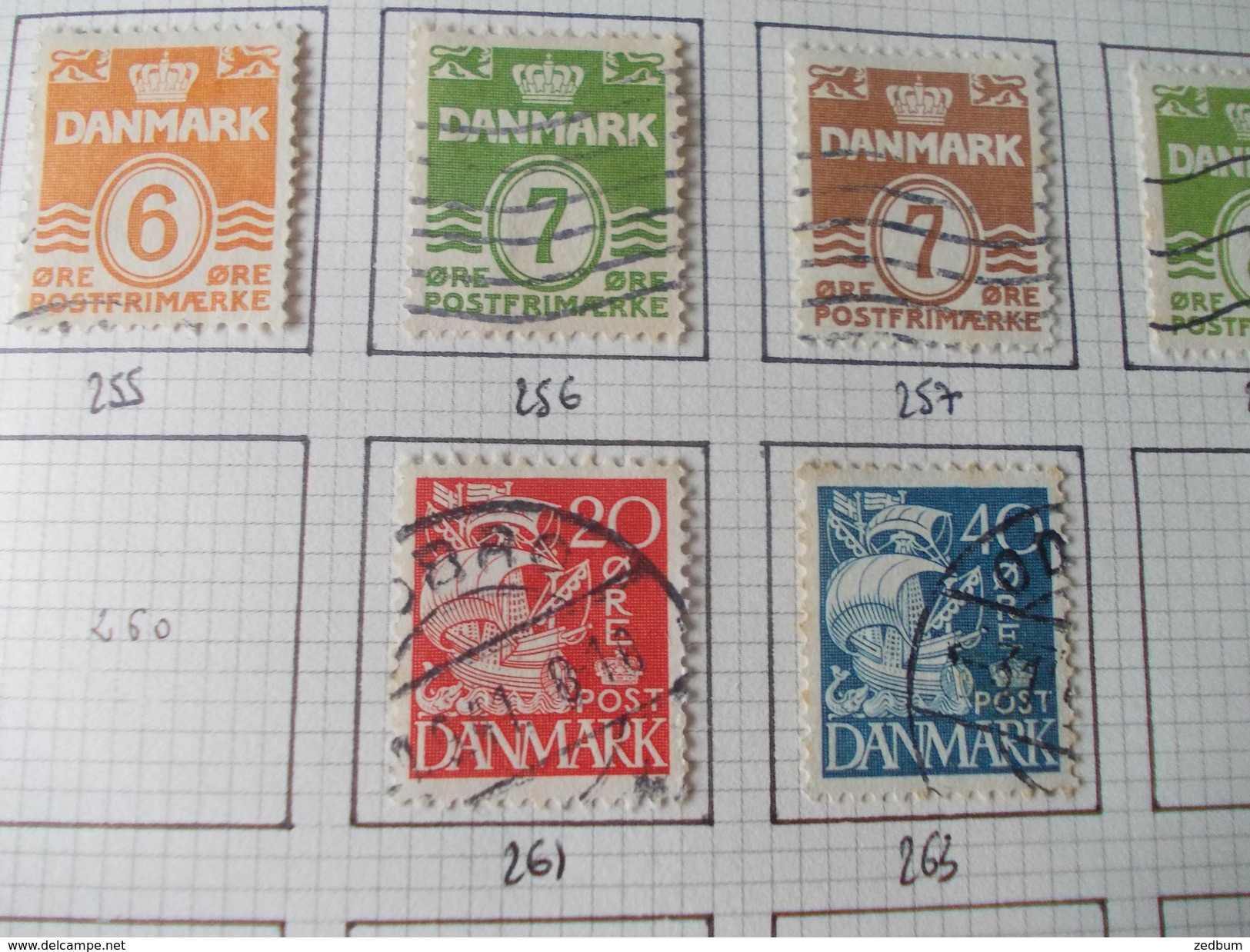 TIMBRE 1 Page Danemark 19 Timbres Valeur 7.30 &euro; - Sonstige & Ohne Zuordnung