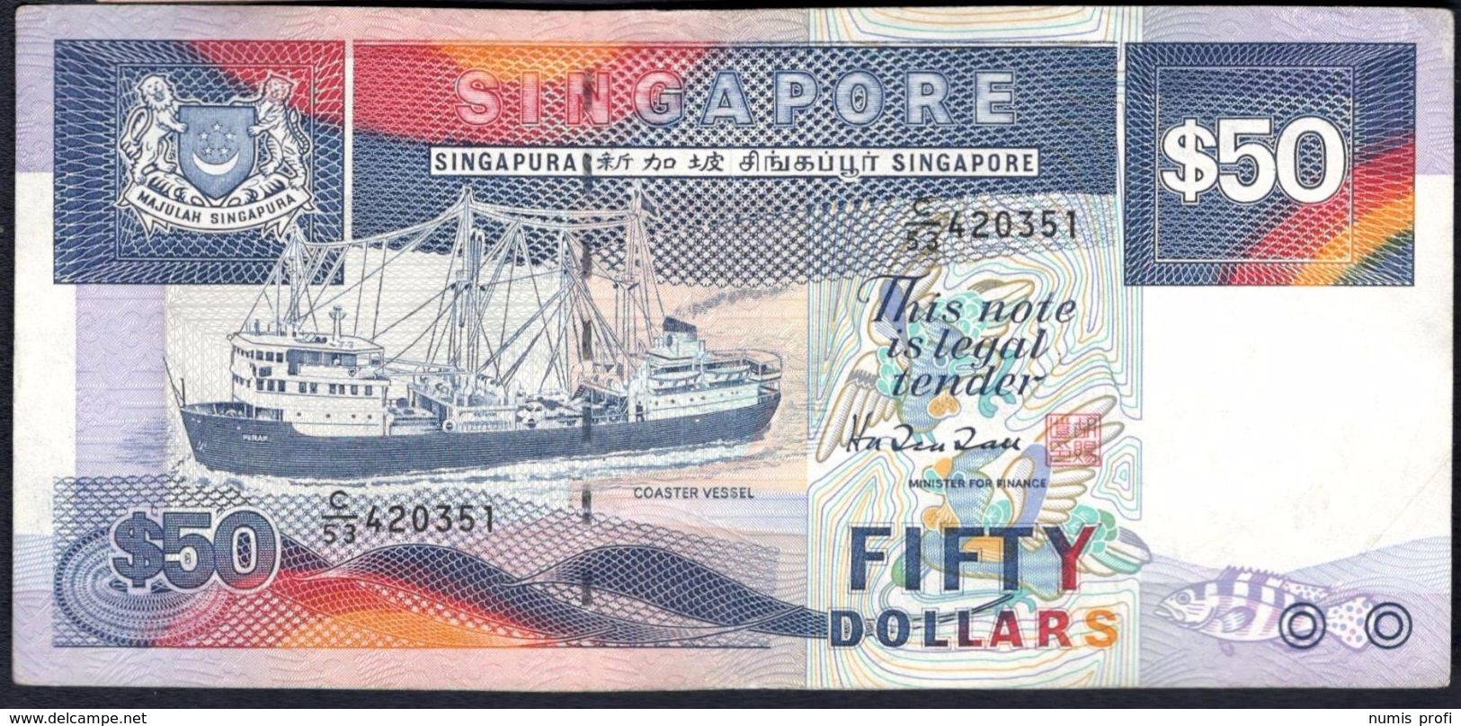 Singapore - 50 Dollars 1987 P22b - Singapour