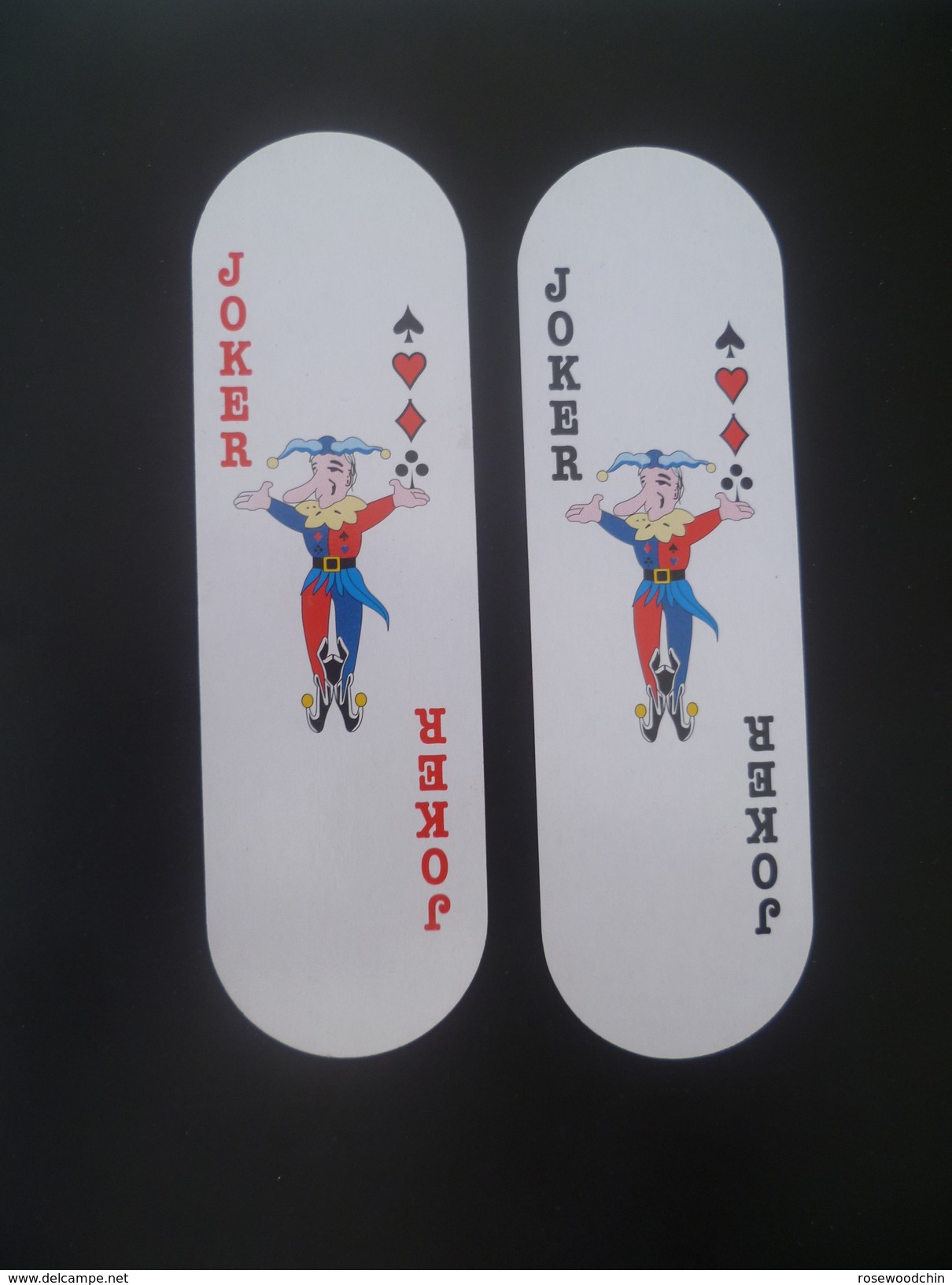 VINTAGE !! RARE !! 2 Pcs. Tiger Beer Super Cold Big Nose Puppet Oval Playing Card Joker (#1) - Kartenspiele (traditionell)