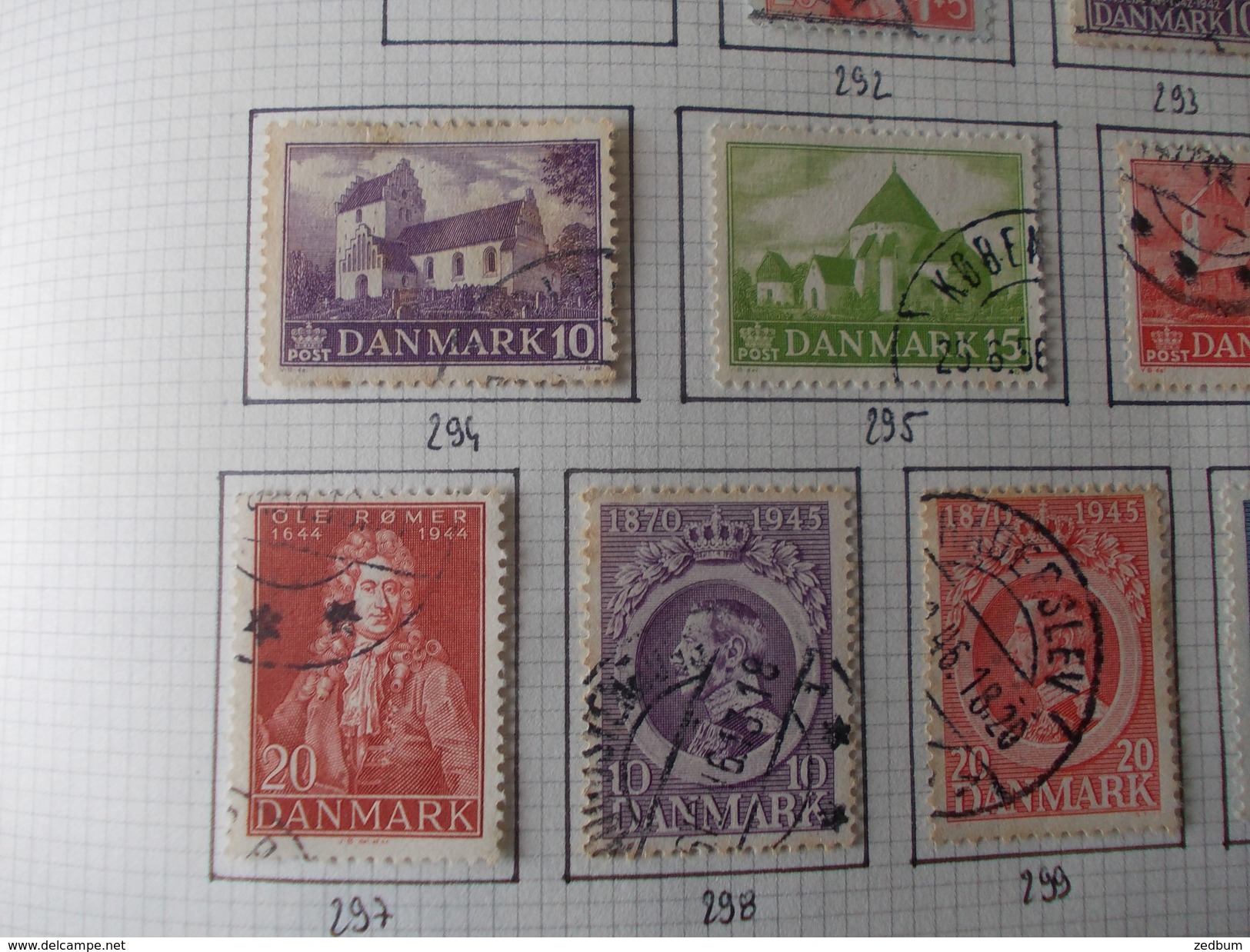 TIMBRE 1 page Danemark 25 timbres valeur 5.75 &euro;