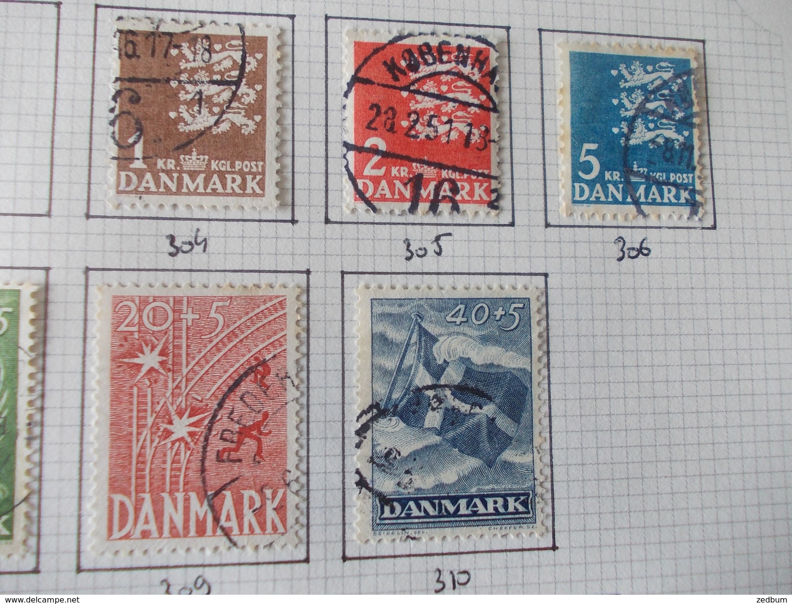 TIMBRE 1 Page Danemark 28 Timbres Valeur 12.60 &euro; - Sonstige & Ohne Zuordnung