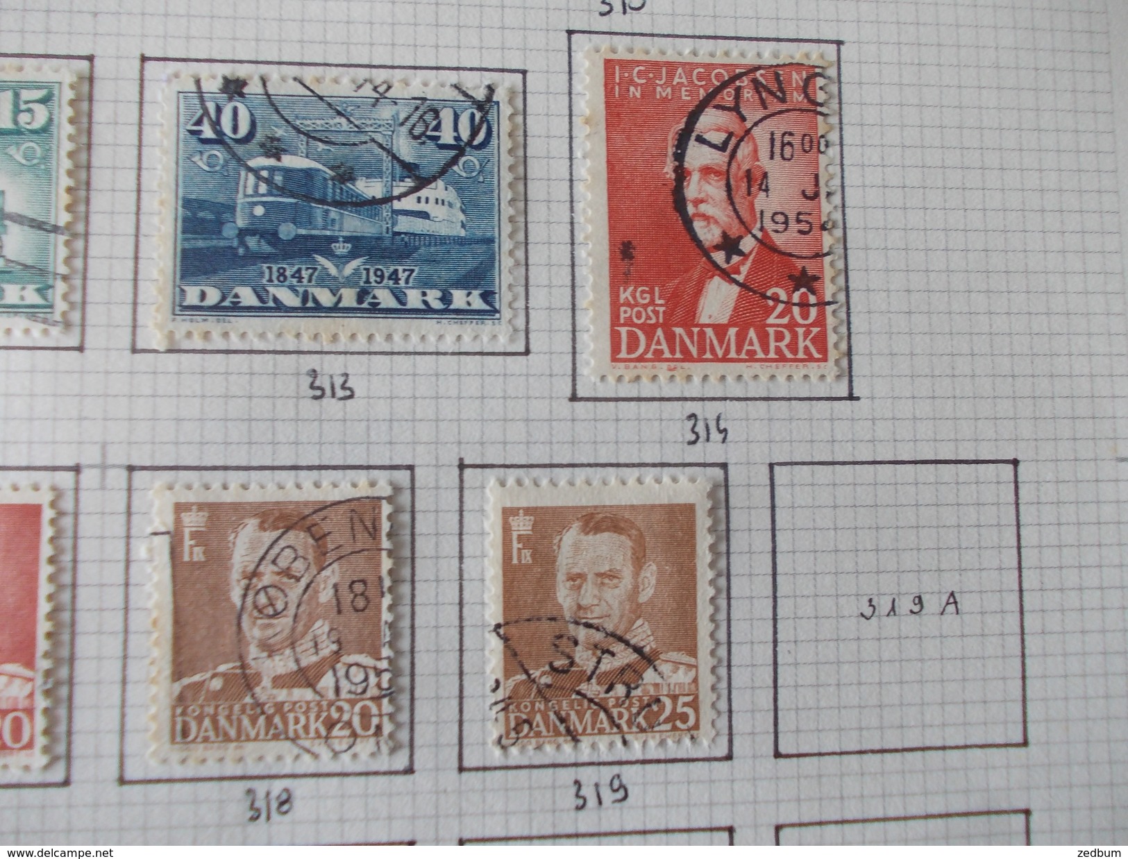 TIMBRE 1 Page Danemark 28 Timbres Valeur 12.60 &euro; - Sonstige & Ohne Zuordnung