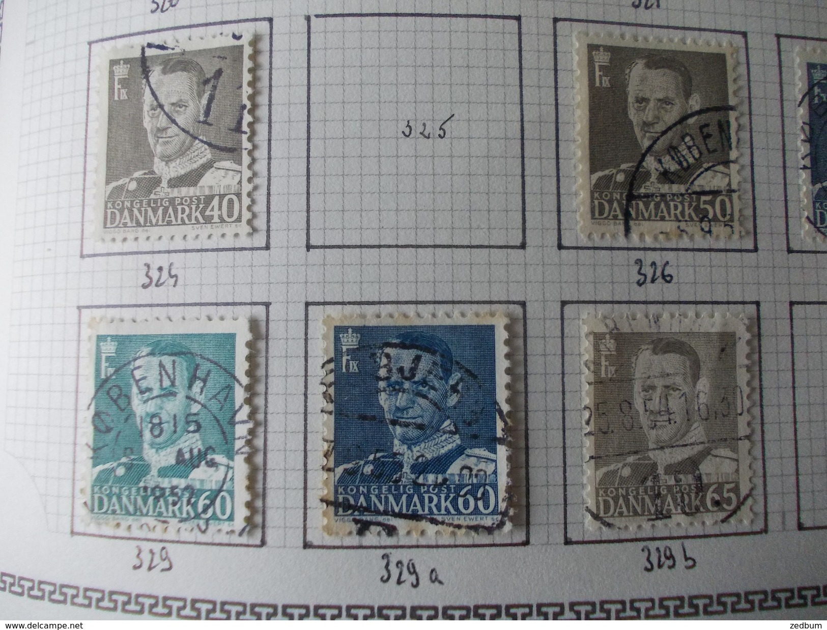 TIMBRE 1 page Danemark 28 timbres valeur 12.60 &euro;