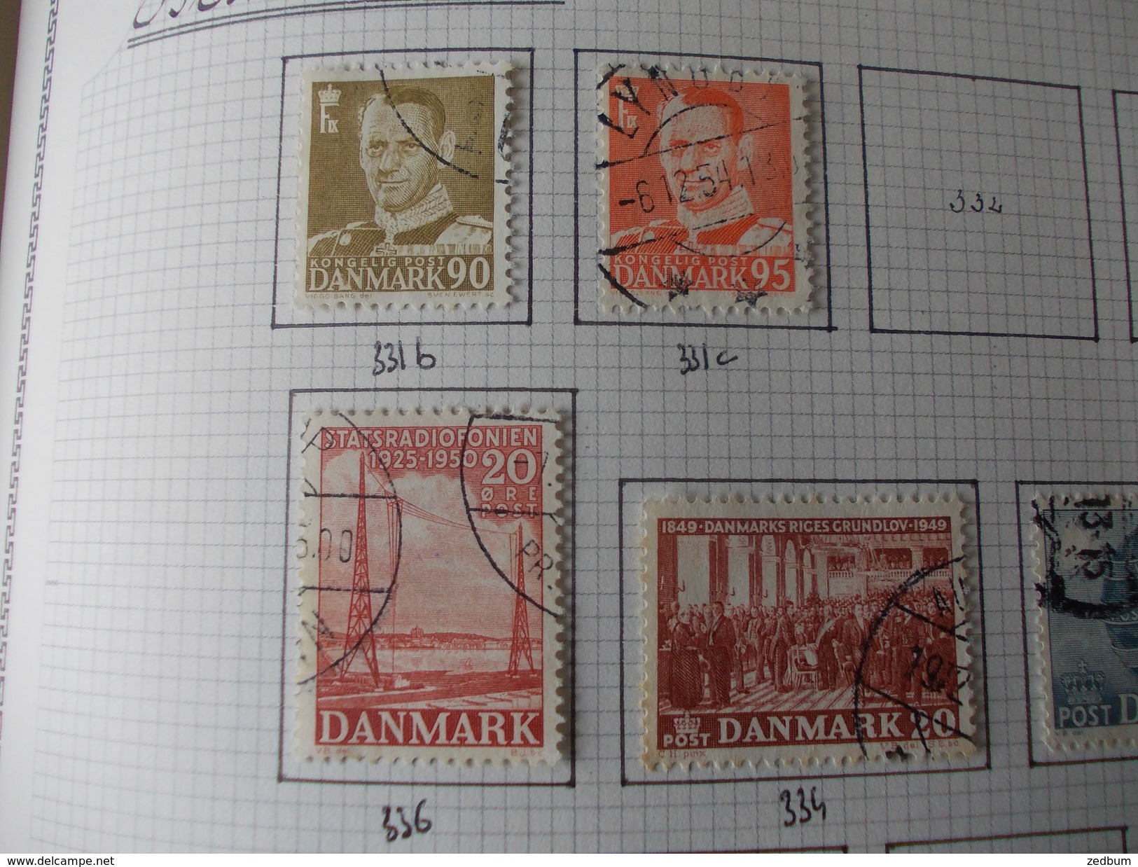 TIMBRE 1 Page Danemark 16 Timbres Valeur 9.85 &euro; - Sonstige & Ohne Zuordnung