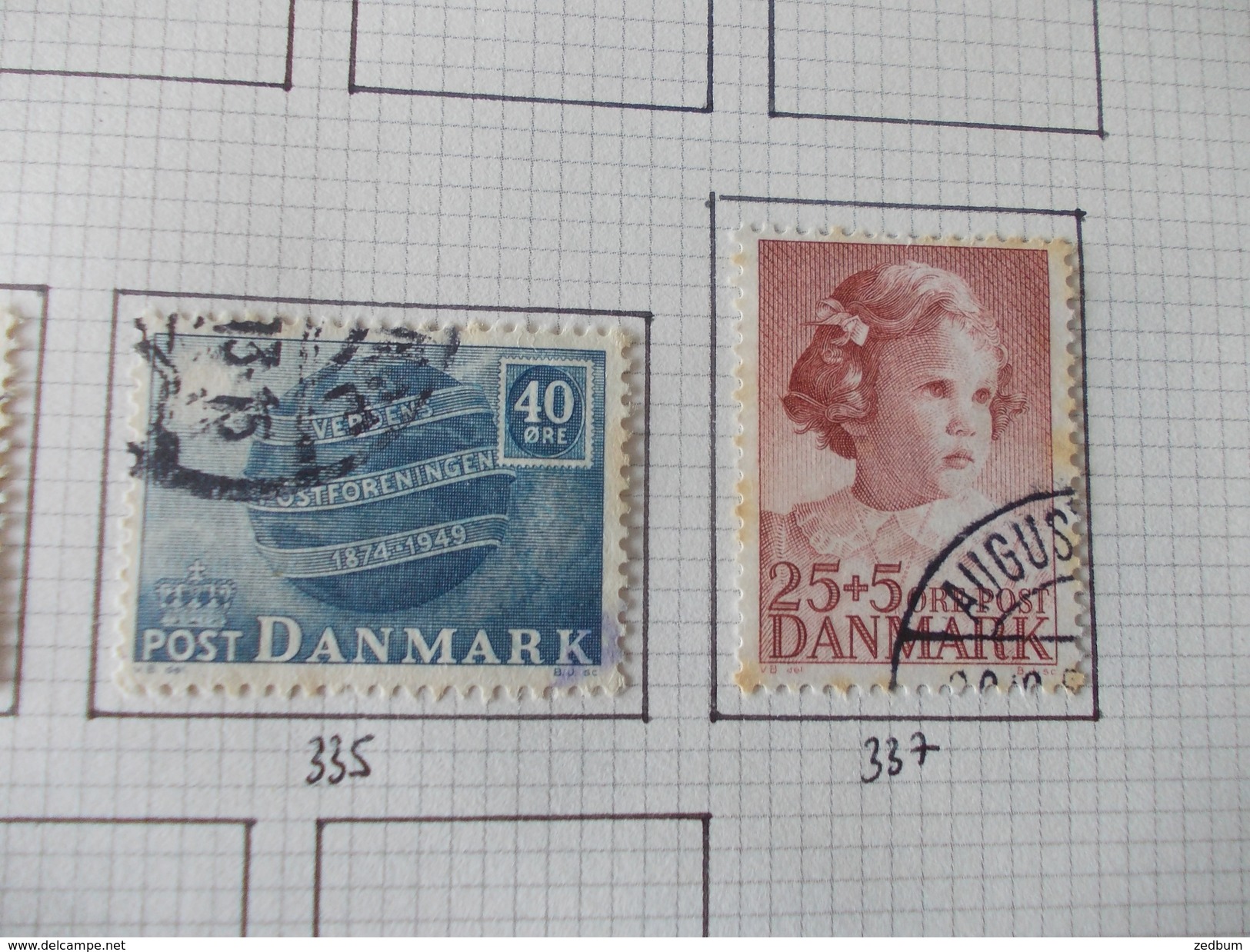 TIMBRE 1 Page Danemark 16 Timbres Valeur 9.85 &euro; - Sonstige & Ohne Zuordnung