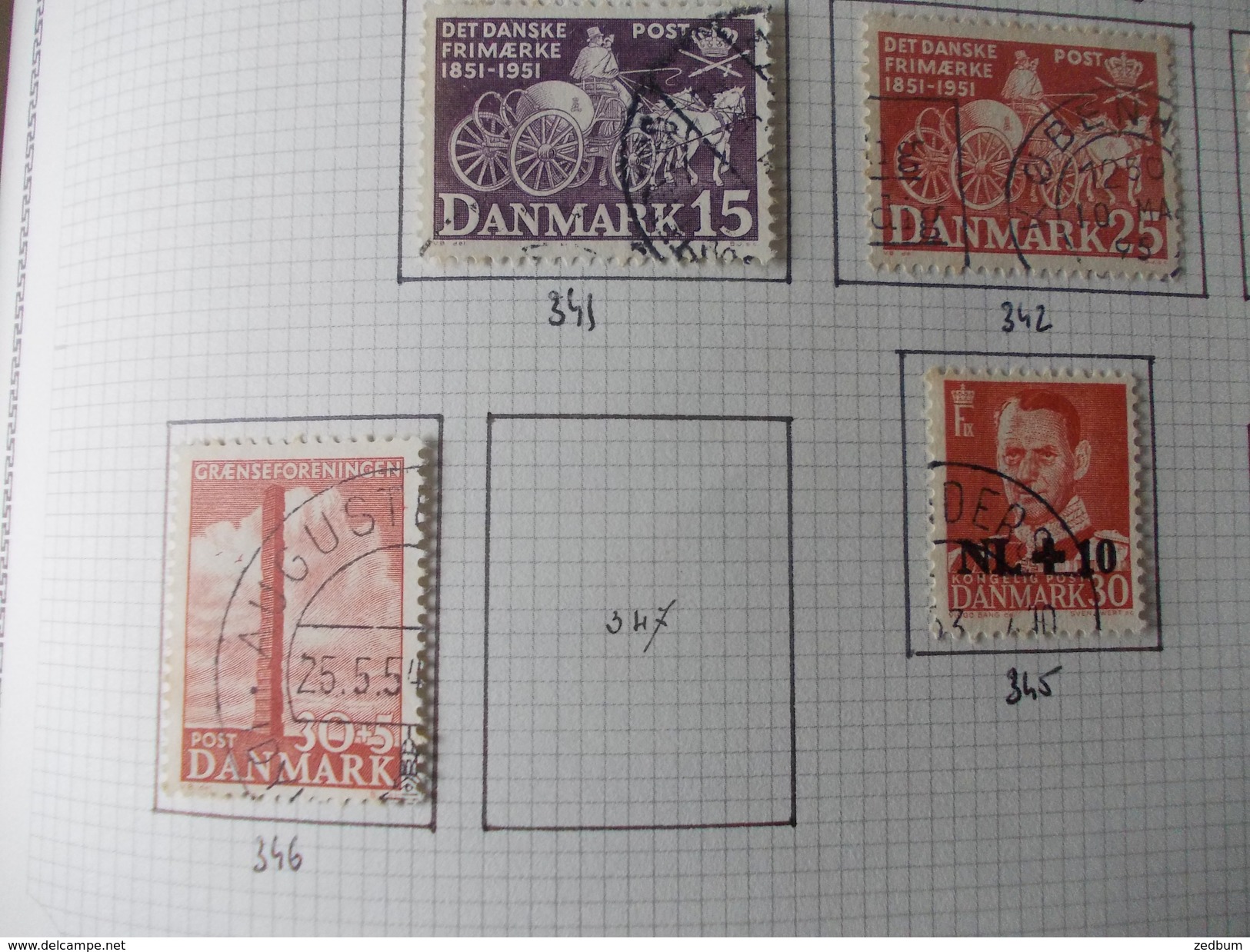 TIMBRE 1 Page Danemark 16 Timbres Valeur 9.85 &euro; - Sonstige & Ohne Zuordnung