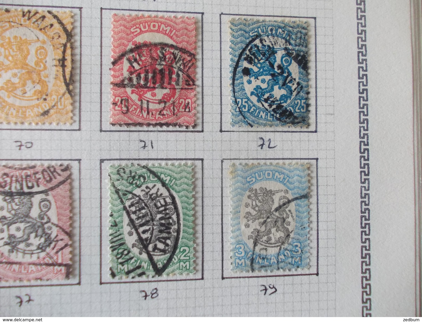 TIMBRE 1 Page Finlande 21 Timbres Valeur 5.95 &euro; - Other & Unclassified
