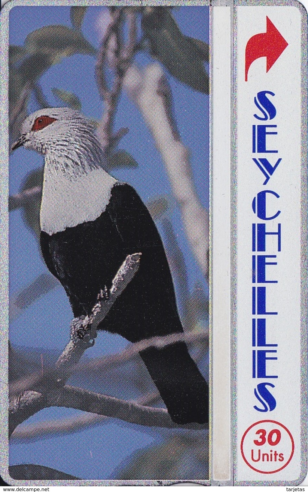 TARJETA DE SEYCHELLES DE UNA PALOMA (BIRD-PAJARO) NUEVA-MINT - Seychellen