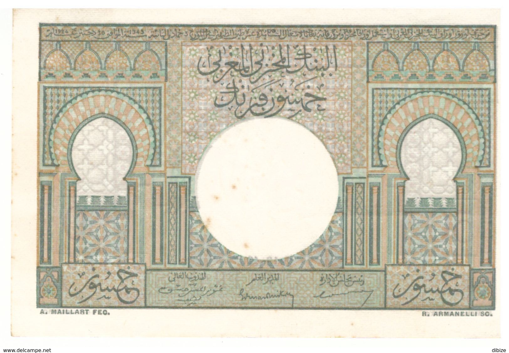 Maroc. Protectorat Français. Billet De Banque De 50 Francs Type 1949 Format Réduit (2 Décembre). Etat Moyen. Rousseurs. - Maroc