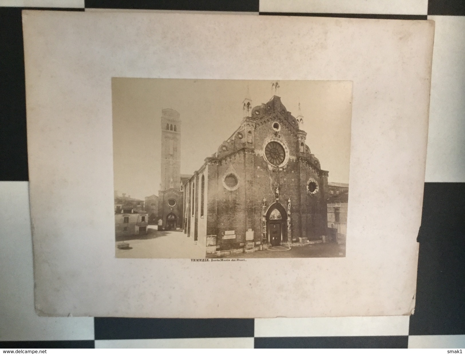 OLD CARDBOARD PHOTO   VENEZIA  ITALIA  ITALY  1860's   60 X 45 Cm - Orte