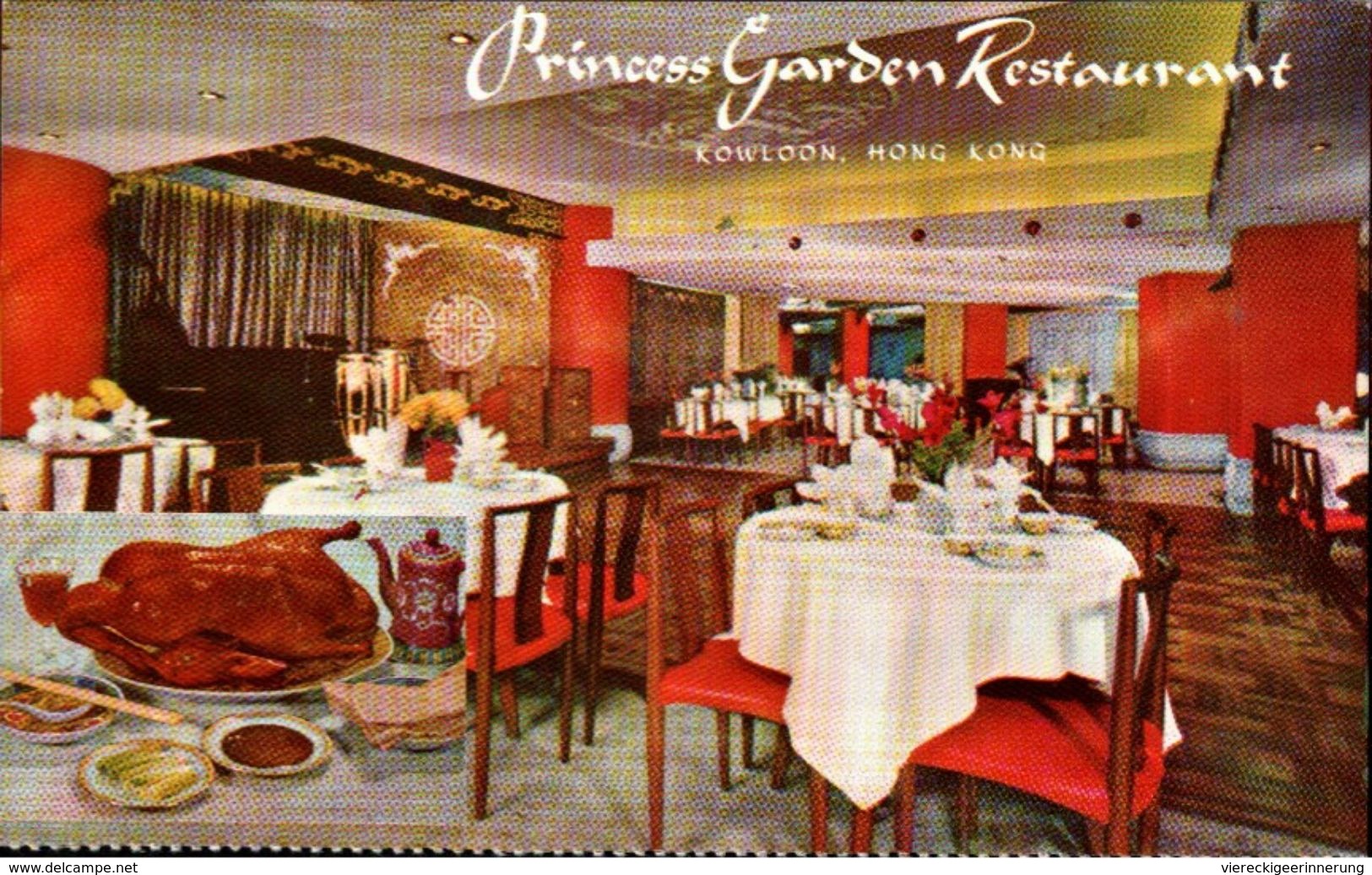 ! Postcard , Ansichtskarte Princess Garden Restaurant Nathan Road Kowloon Hong Kong - Cina (Hong Kong)