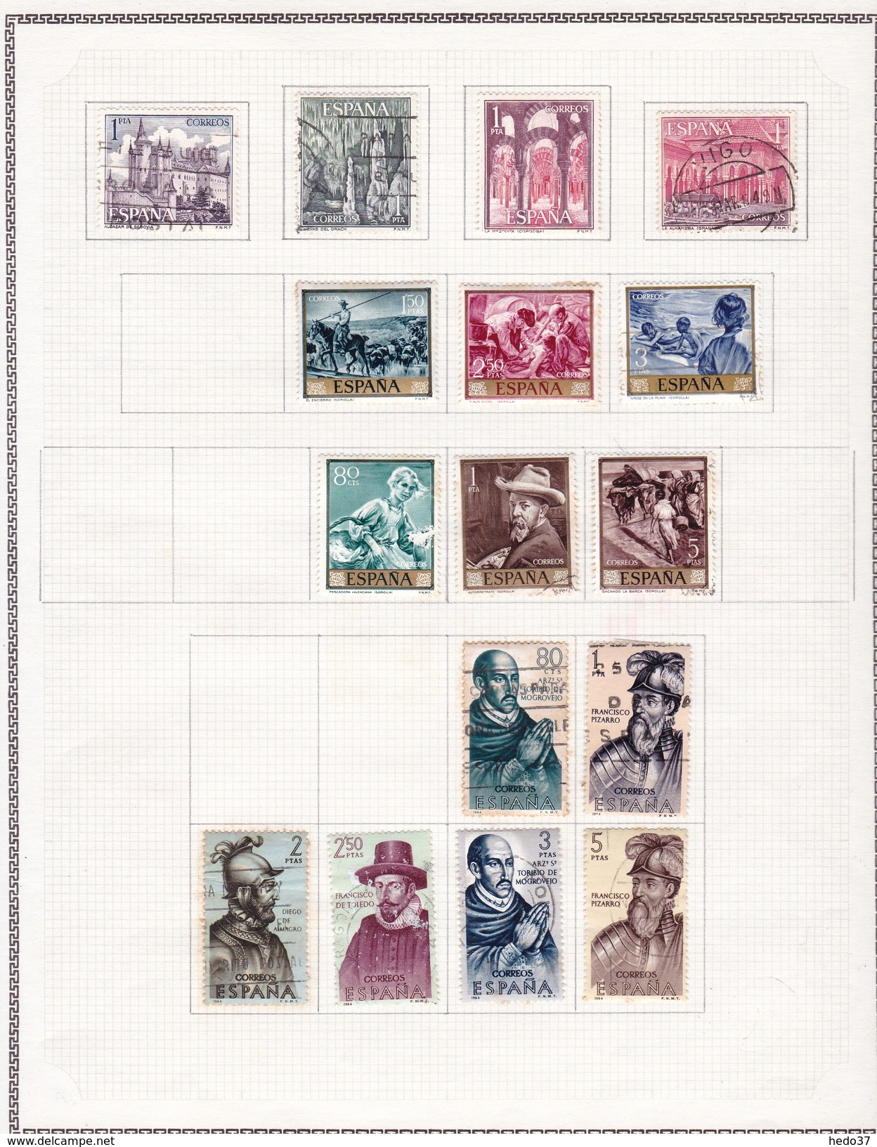 Espagne - Collection Vendue Page Par Page - Timbres Oblitérés / Neufs * - B/TB - Collections