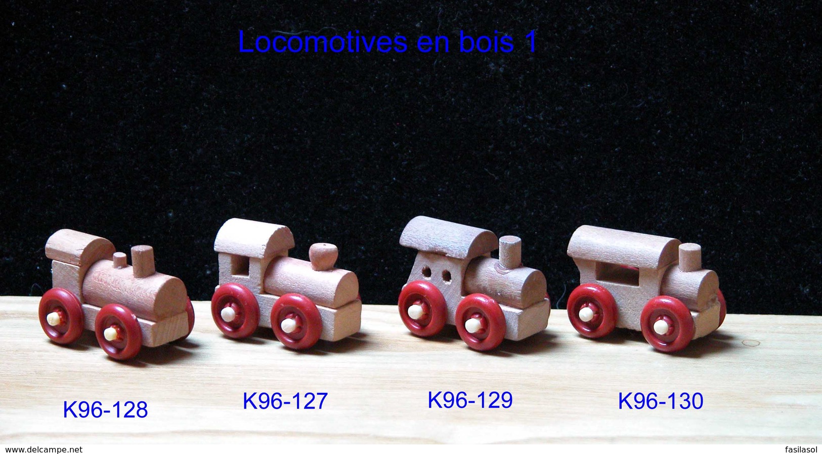 Kinder 1995 : Série Complète Les Locomotives En Bois (4 Figurines) - Lotes