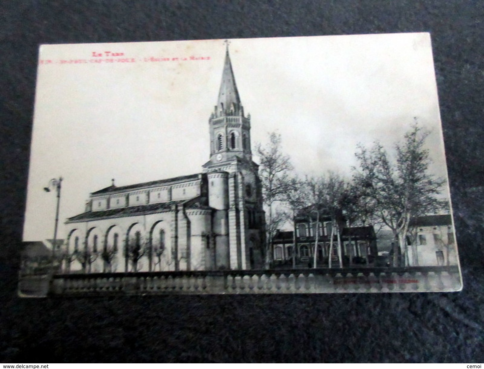 CPA - SAINT PAUL CAP DE JOUX (81) - L'église Et La Mairie - Saint Paul Cap De Joux