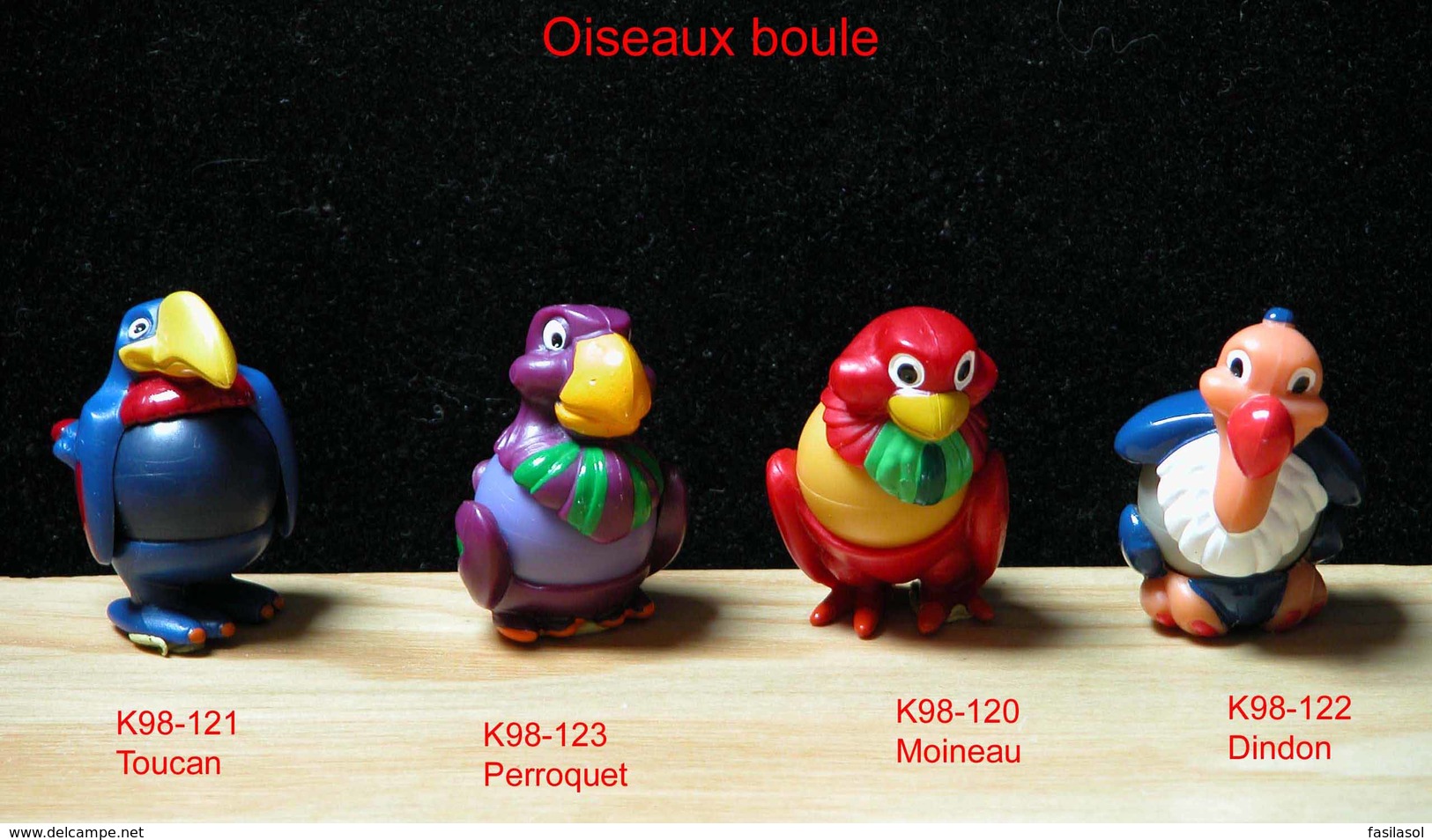 Kinder 1997 : Série Complète Les Oiseaux Boules (4 Figurines) - Komplettsets