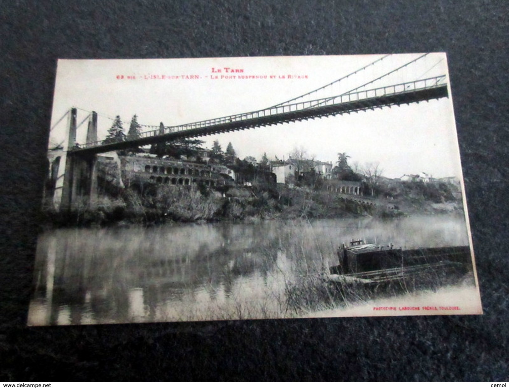 CPA - L'ISLE Sur TARN (81) - Le Pont Suspendu Et Le Rivage - Lisle Sur Tarn