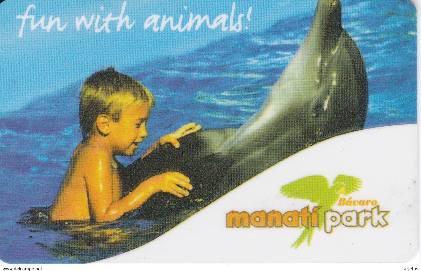 TARJETA DE HOTEL MANATI PARK CON UN DELFIN (DOLPHIN) (no Es Tarjeta Telefonica) - Dauphins