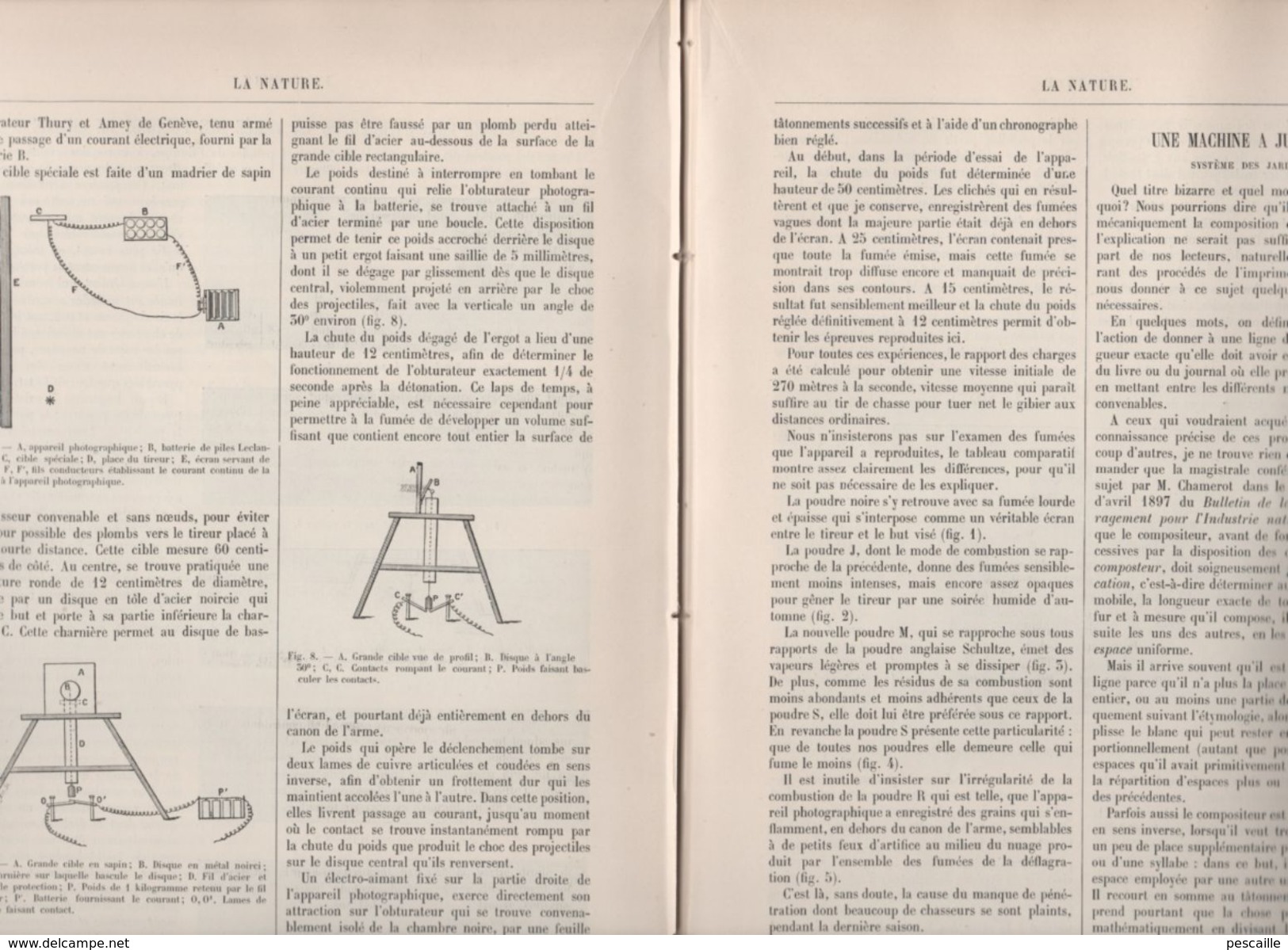 LA NATURE 16 04 1898 - ROULOTTES AUTOMOBILES - SATURNE - MUSEUM HISTOIRE NATURELLE - POUDRE FUSIL - IMPRIMERIE - CAMERA