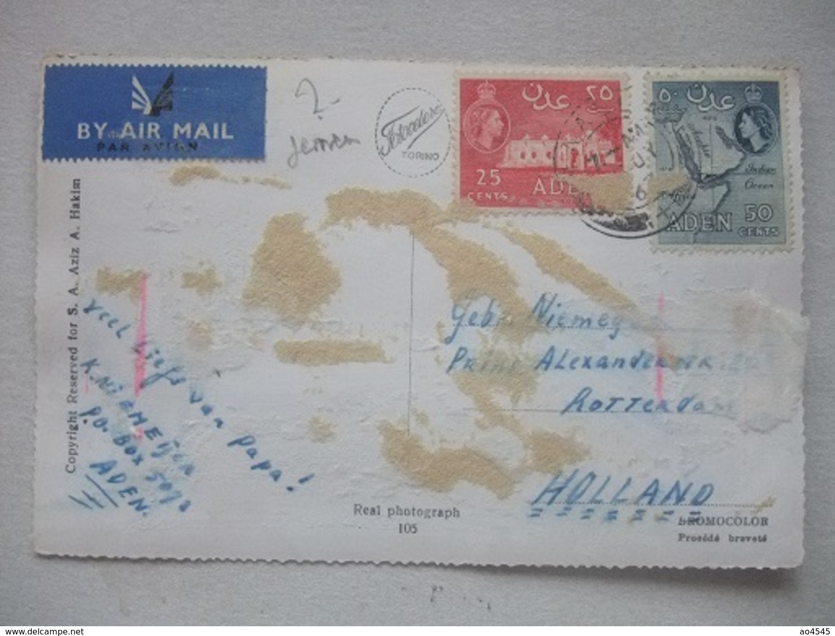 L75 Postcard Yemen - Aden - Greetings From Aden - 1963 - Yemen