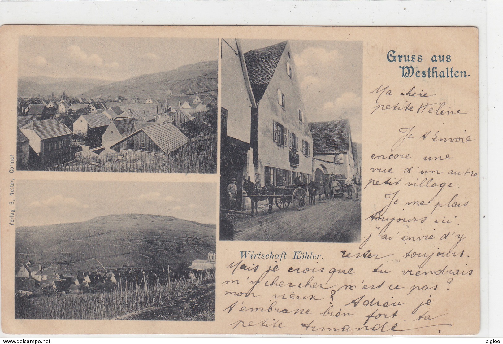 Gruss Aus Westhalten - 1902       (A-45-120215) - Elsass