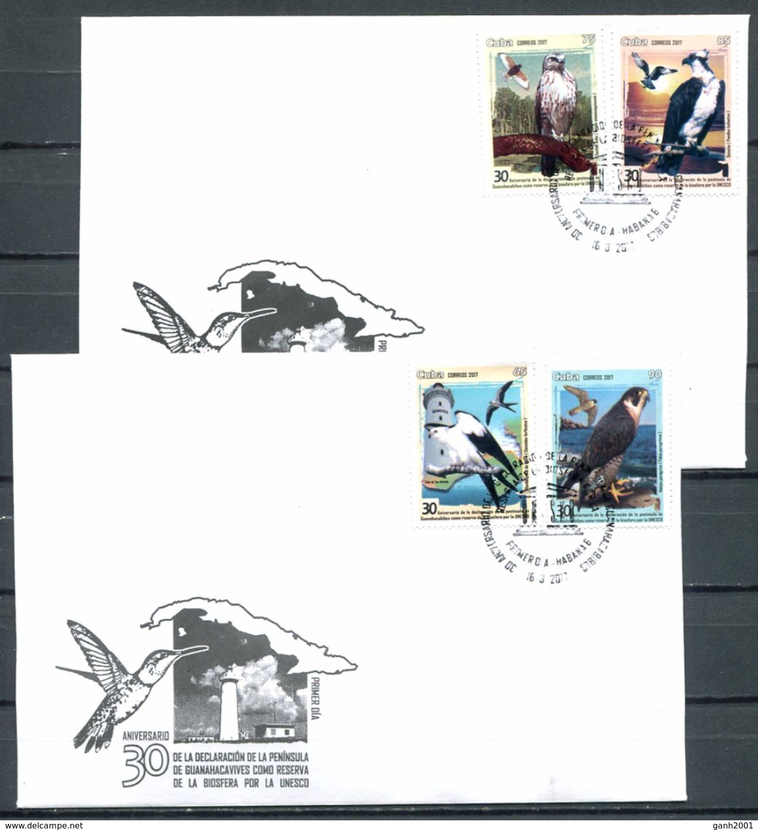 Cuba 2017 / Birds Lighthouse FDC Vögel Aves Faro SPD Oiseaux / Cu4320  C - Otros & Sin Clasificación