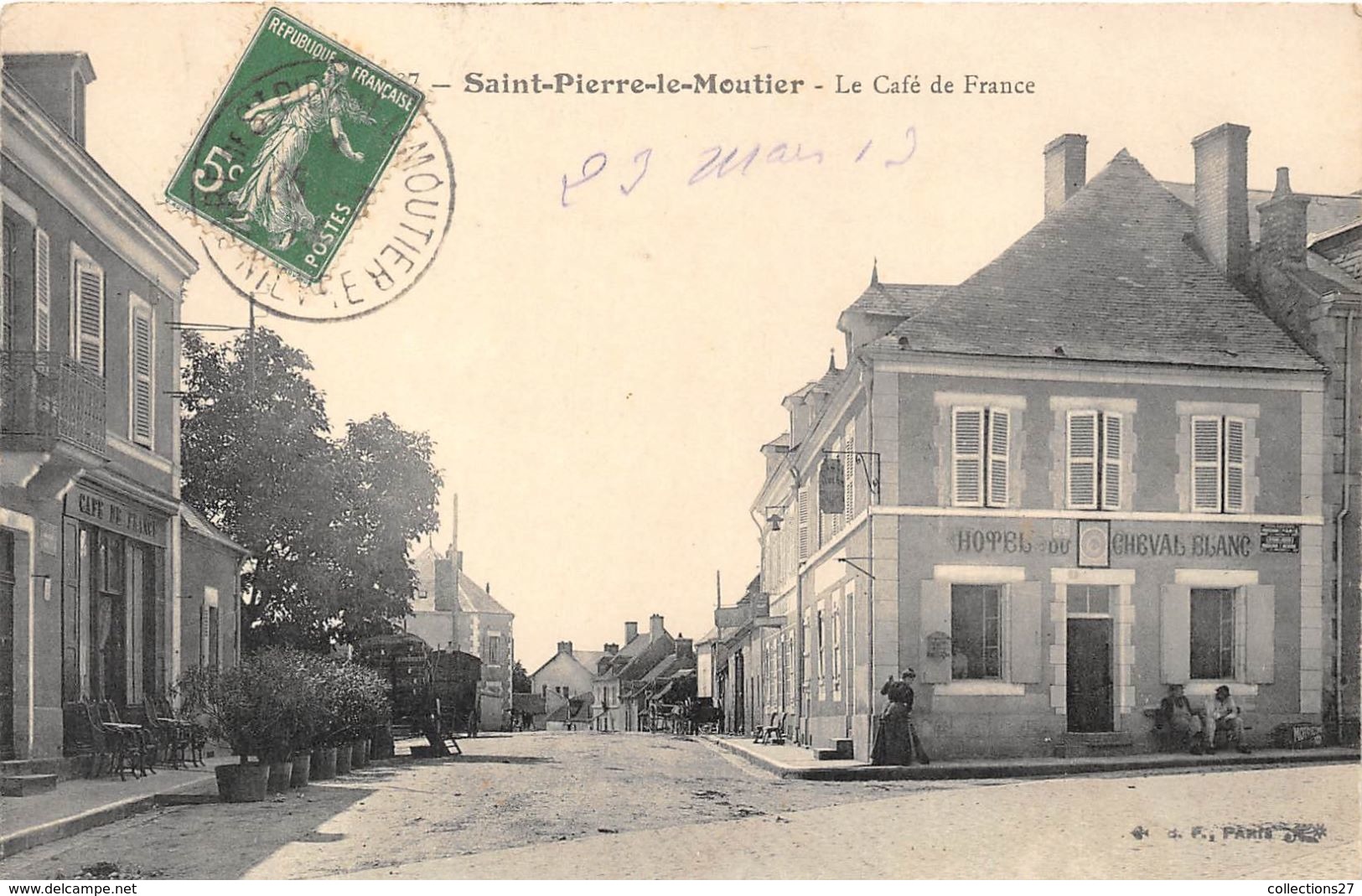 58-SAINT-PIERRE-LE-MOUTIER- LE CAFE DE FRANCE - Saint Pierre Le Moutier