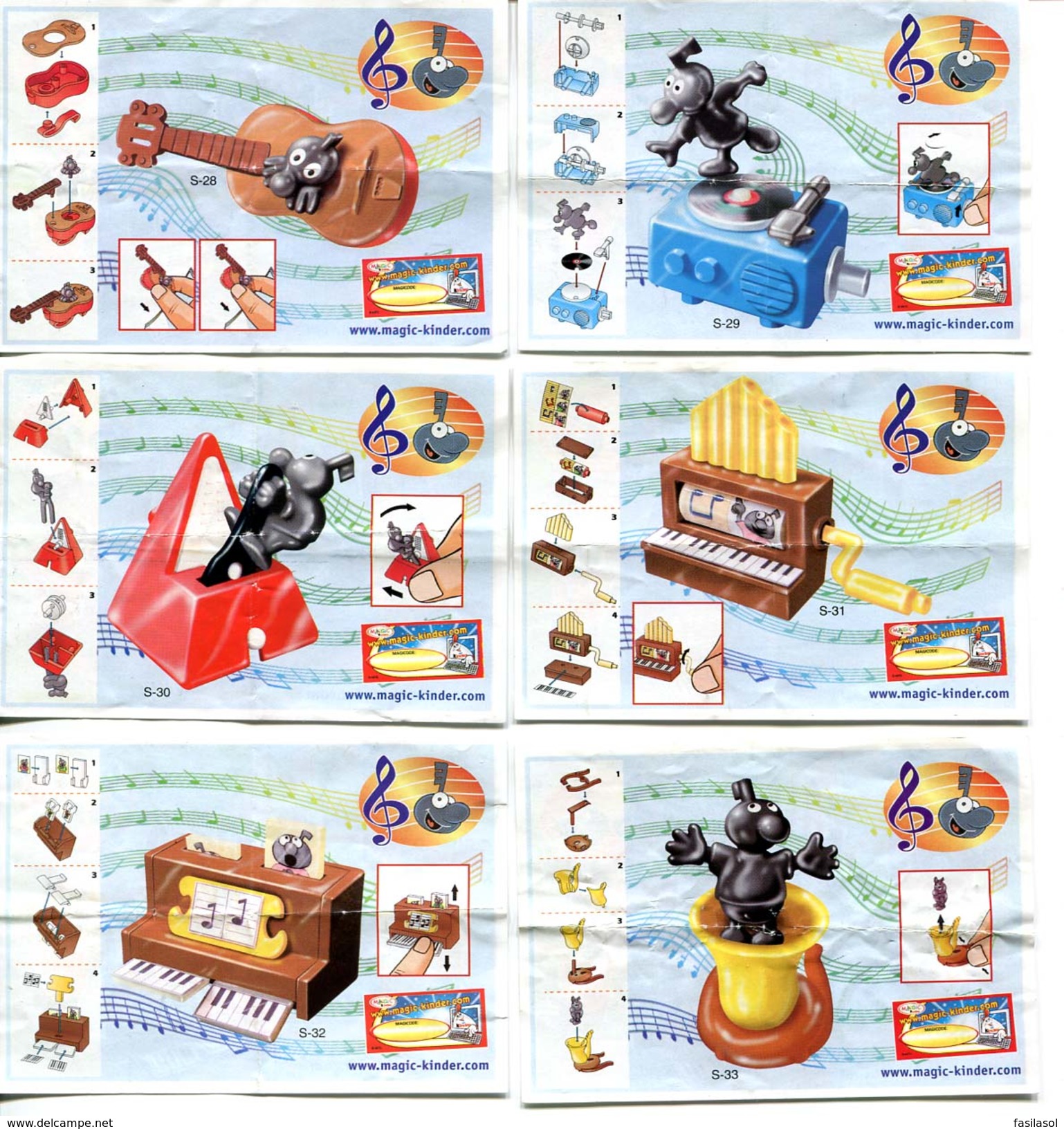 Kinder 2006 : Série Complète Les Notes De Musique Avec 14 BPZ (15 Figurines) - Lotti