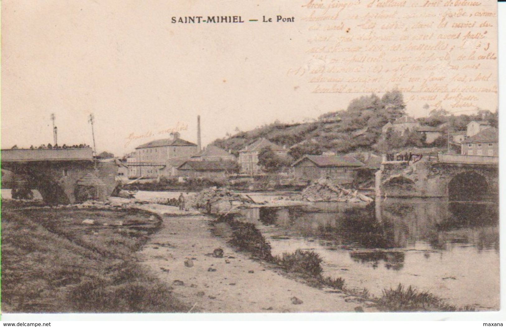 55SMI12- SAINT-MIHIEL -  Le Pont Détruit - Saint Mihiel