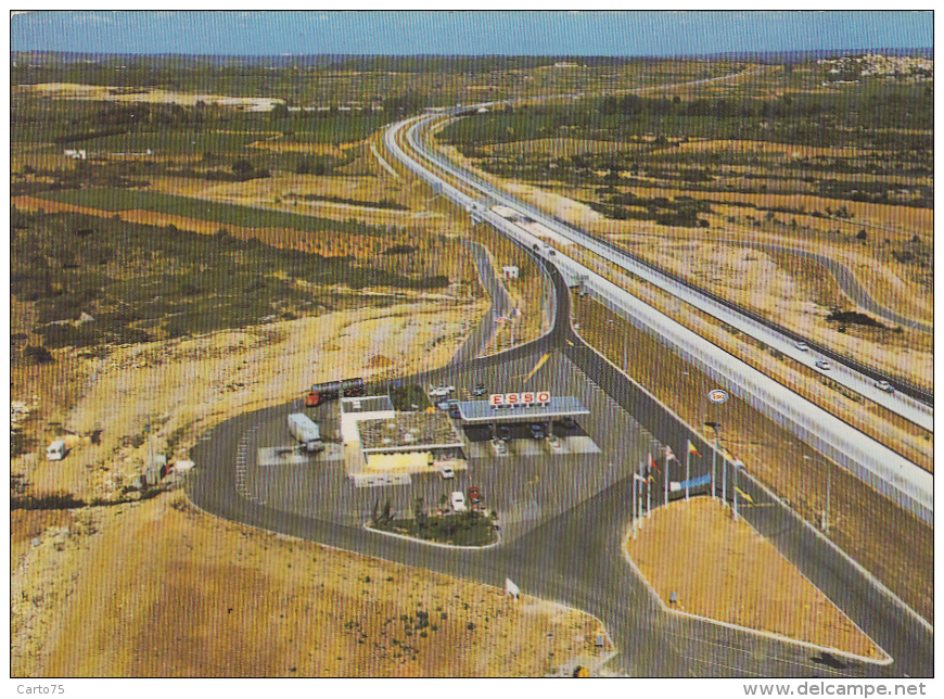 Gallargues 30 - Vue Aérienne Autoroute A9 - Aire De Vidourle - Esso - Gallargues-le-Montueux