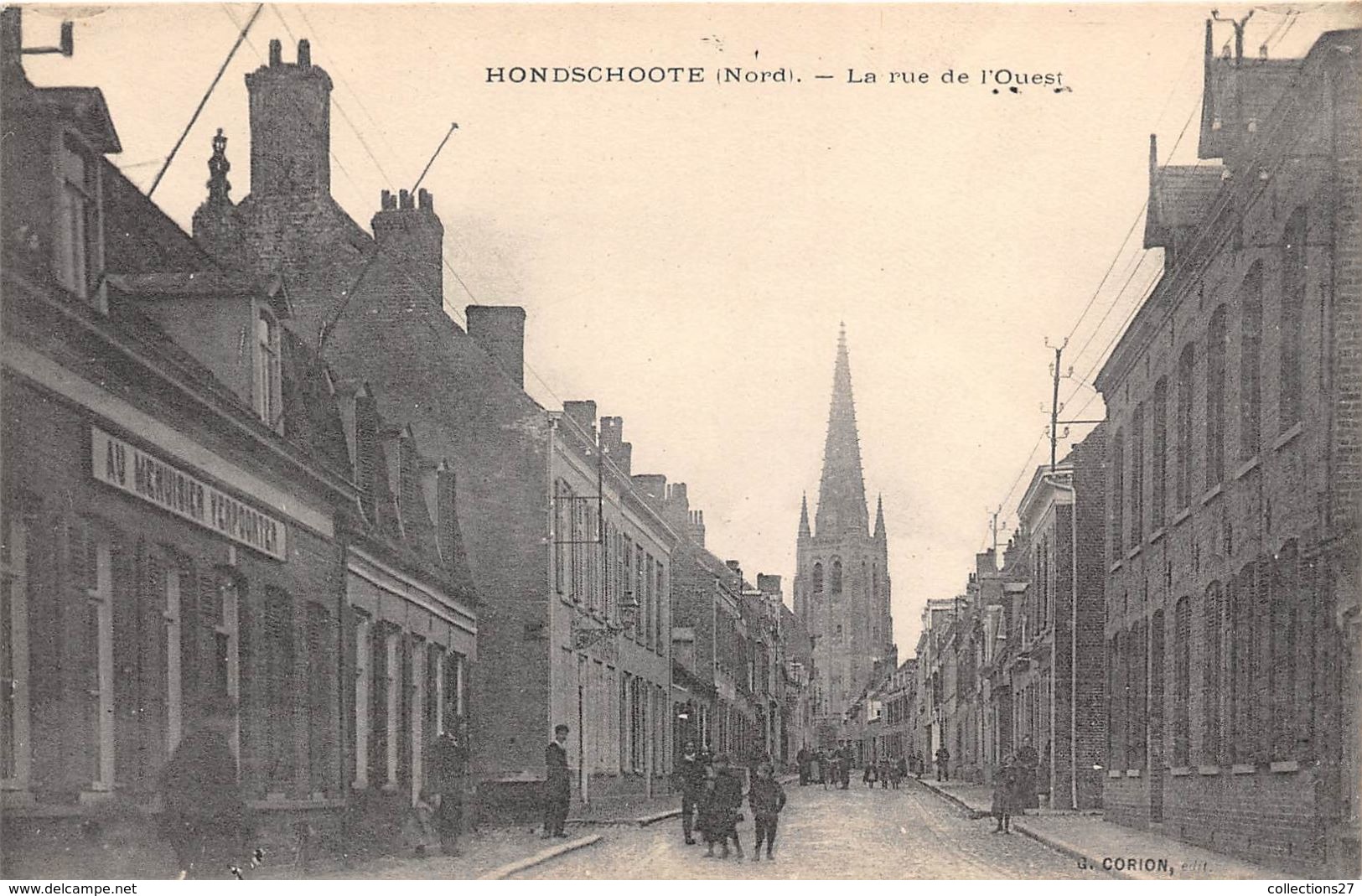 59-HONDSCHOOTE- LA RUE DE L'OUEST - Hondshoote