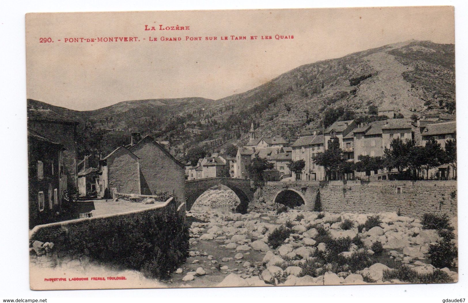 LE PONT DE MONVERT (48) - LE GRAND PORT SUR LE TARN ET LES QUAIS - Le Pont De Montvert