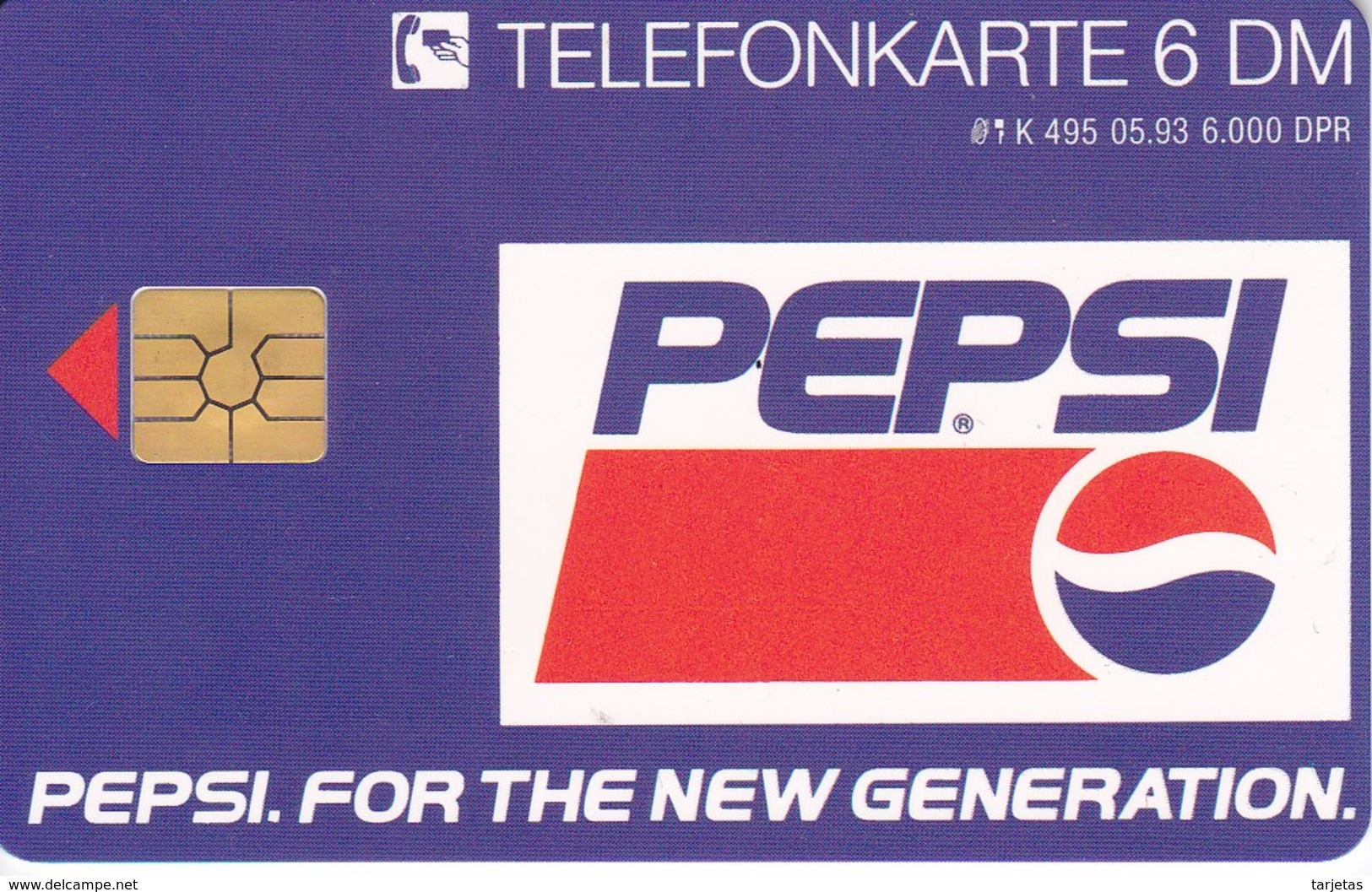 TARJETA DE ALEMANIA DE PEPSI-COLA DE TIRADA 6000   NUEVA-MINT - Publicidad