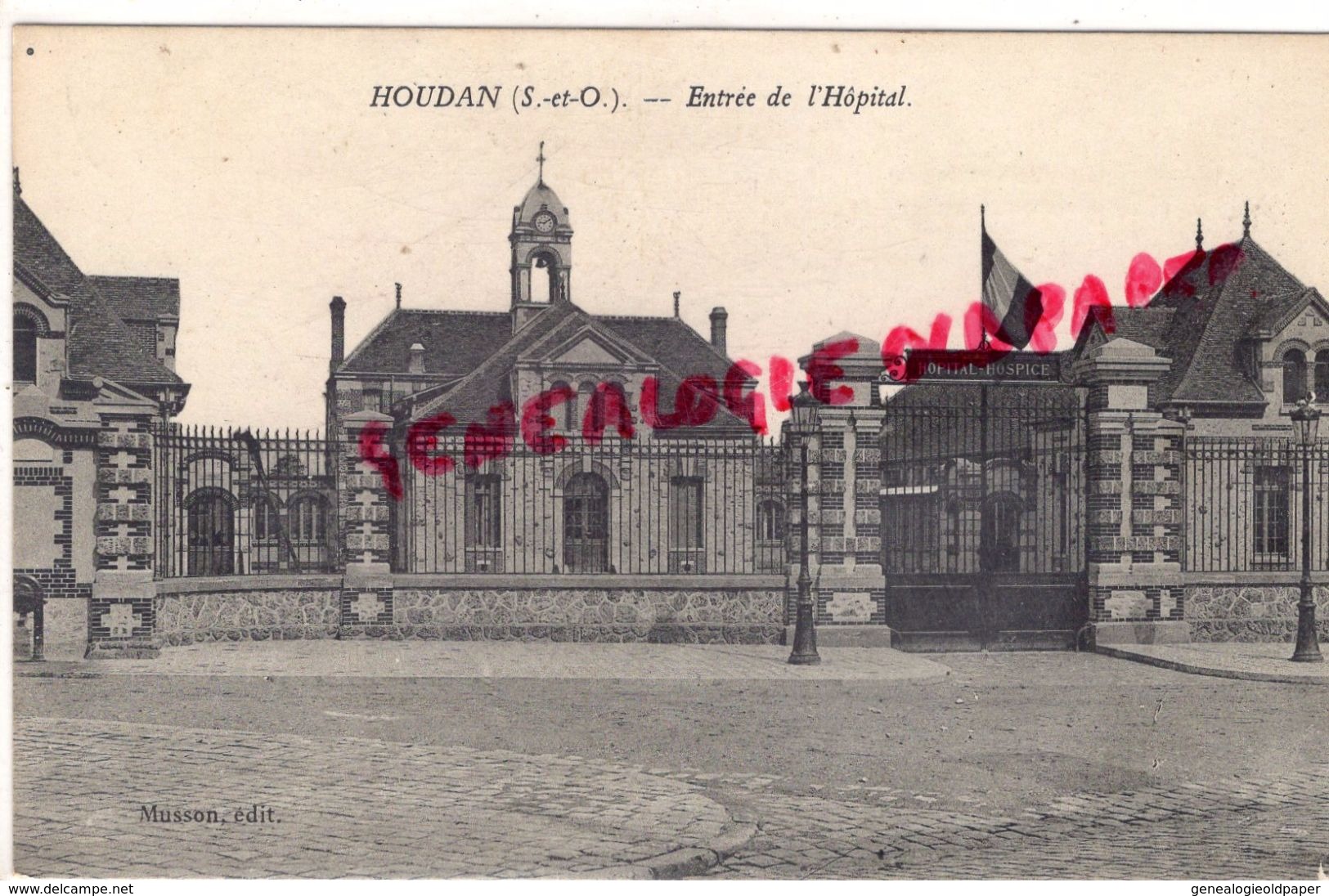 78 - HOUDAN - ENTREE DE L' HOPITAL HOSPICE -  EDITEUR MUSSON - Houdan