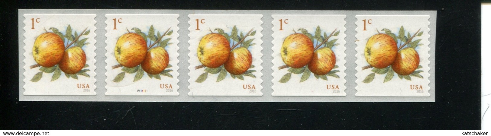 431652009 2016 DB USA POSTFRIS MINT NEVER HINGED POSTFRISCH EINWANDFREI  SCOTT 5037 FRUIT APPLES PLATE P111111 - Ongebruikt