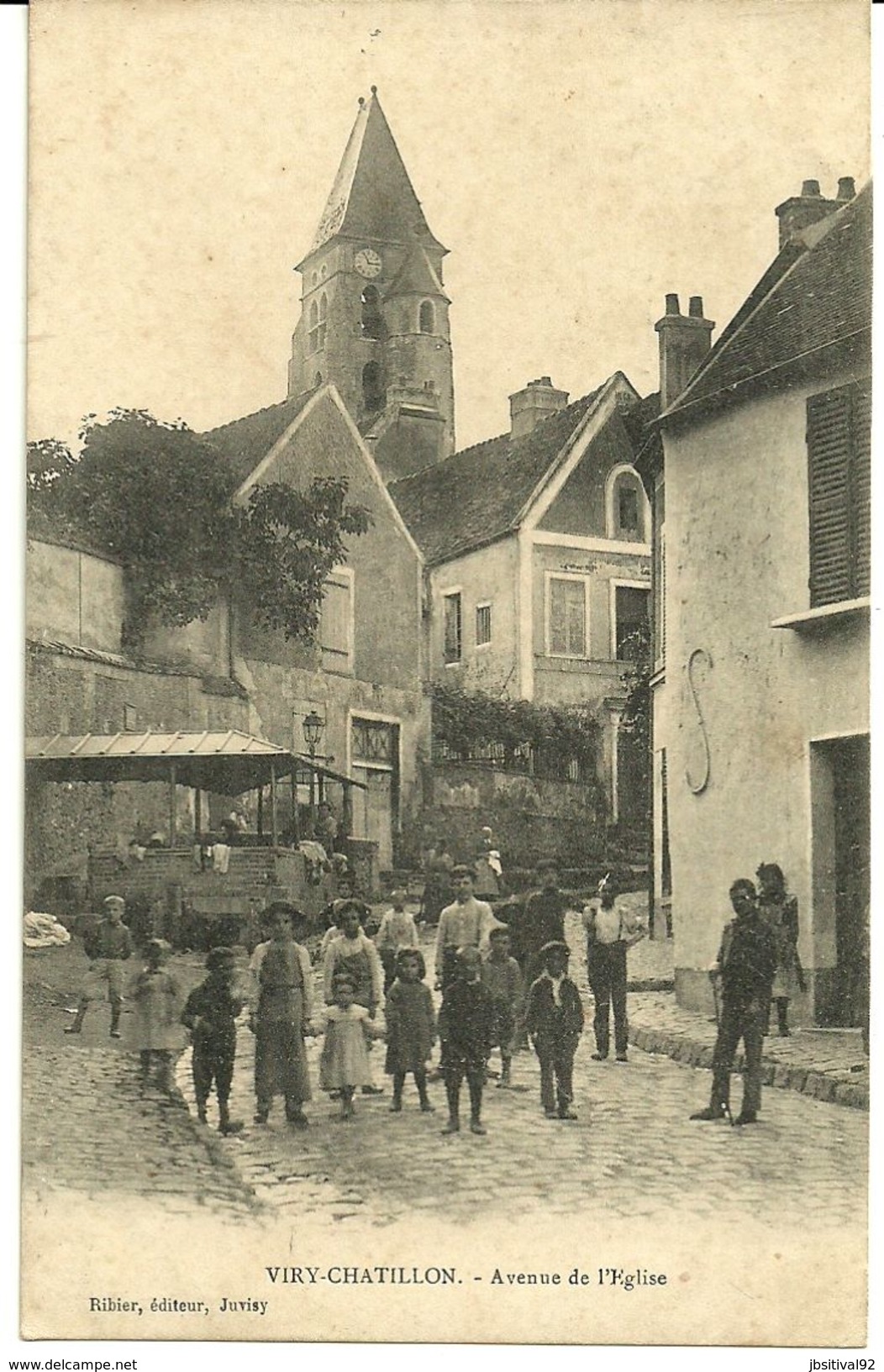 91  VIRY CHATILLON  Superbe à VOIR  Avenue De L´Eglise ,   Ribier, éditeur , Juvisy - Viry-Châtillon