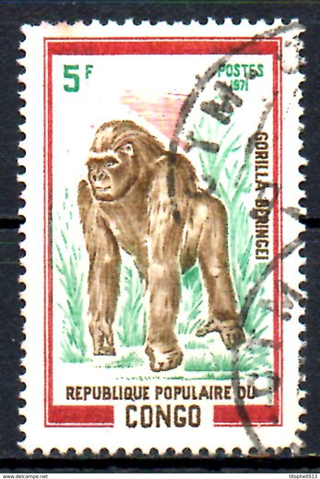 CONGO. N°322 Oblitéré De 1972. Gorille. - Gorilla's