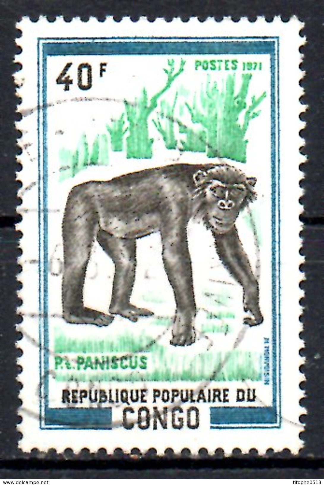 CONGO. N°325 Oblitéré De 1972. Chimpanzé. - Chimpanzees