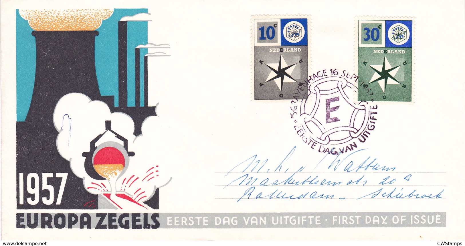 FDC E32 Beschreven Open Klep - FDC