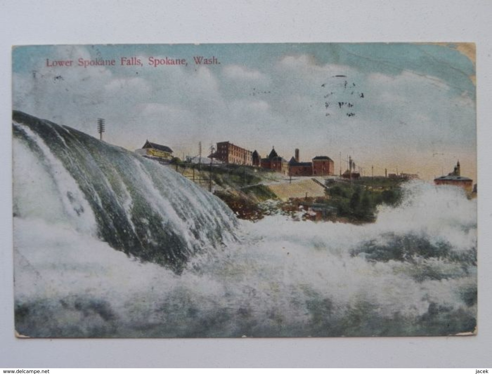 Spokane  Wash / Falls  /  Old Postcard 2 Scan - Spokane
