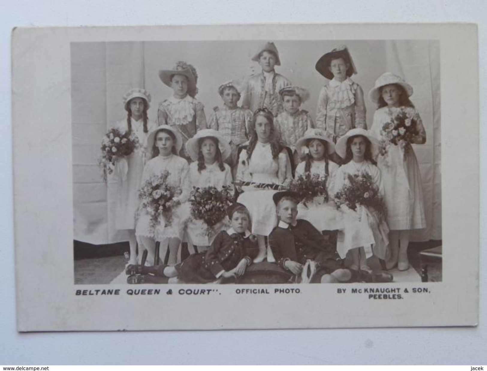 Beltane Queen & Court Foto Peebles  /old Postcard / Posted To Edinburgh/ 2 Scan - Peeblesshire