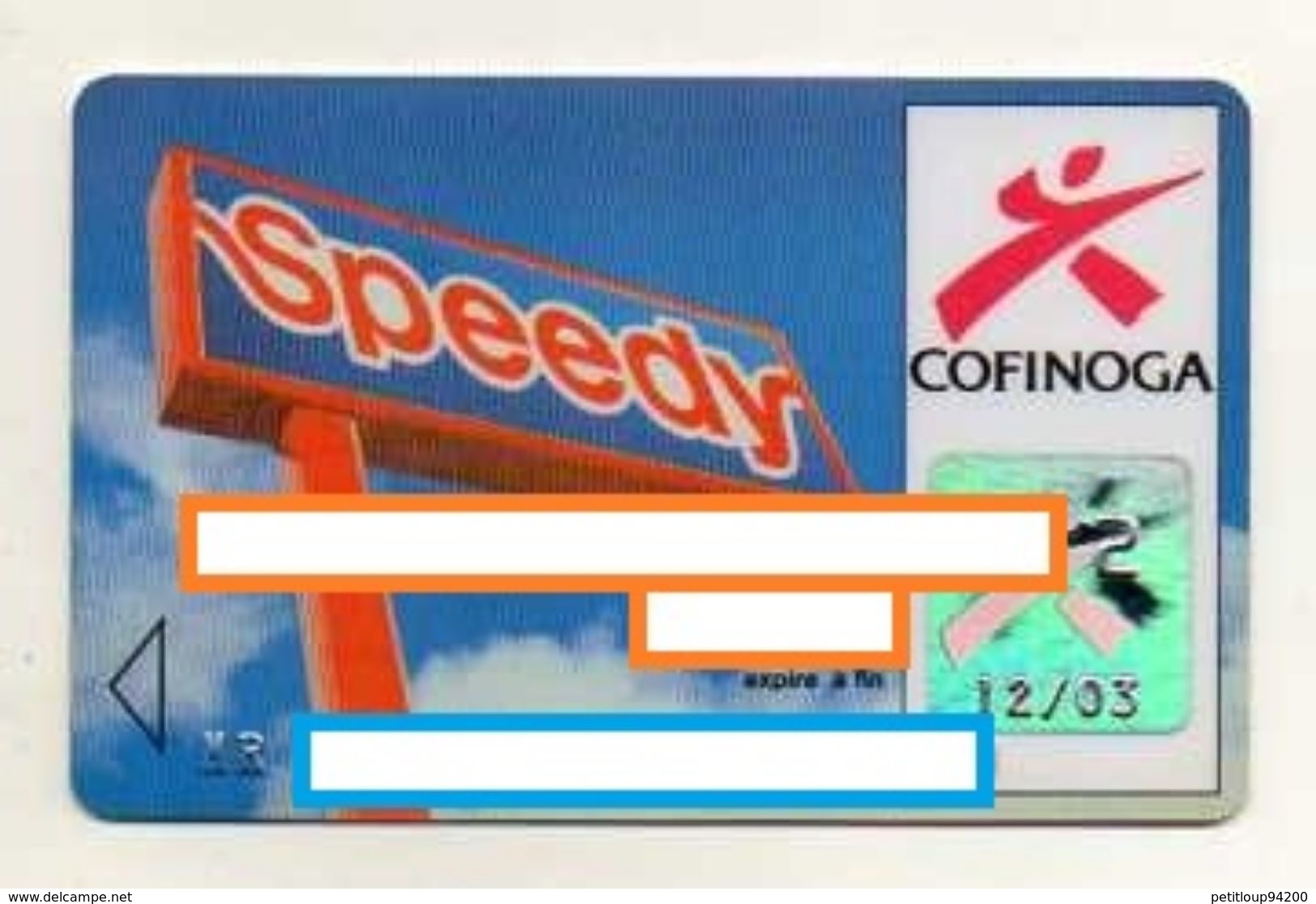 CARTE DE CREDIT COFINOGA  Speedy - Cartes De Crédit (expiration Min. 10 Ans)