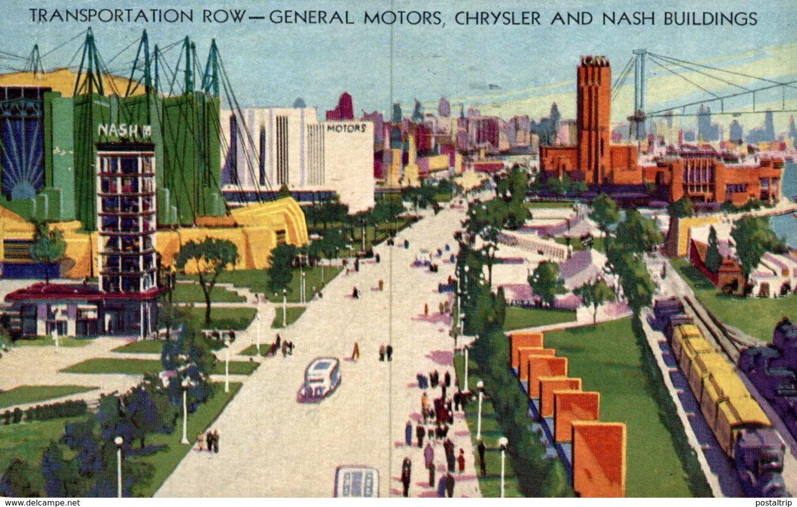 TRANSPORTATION ROW. GENERAL MOTORS, CHRYSLER ANS NASH BUILDINGS - Chicago